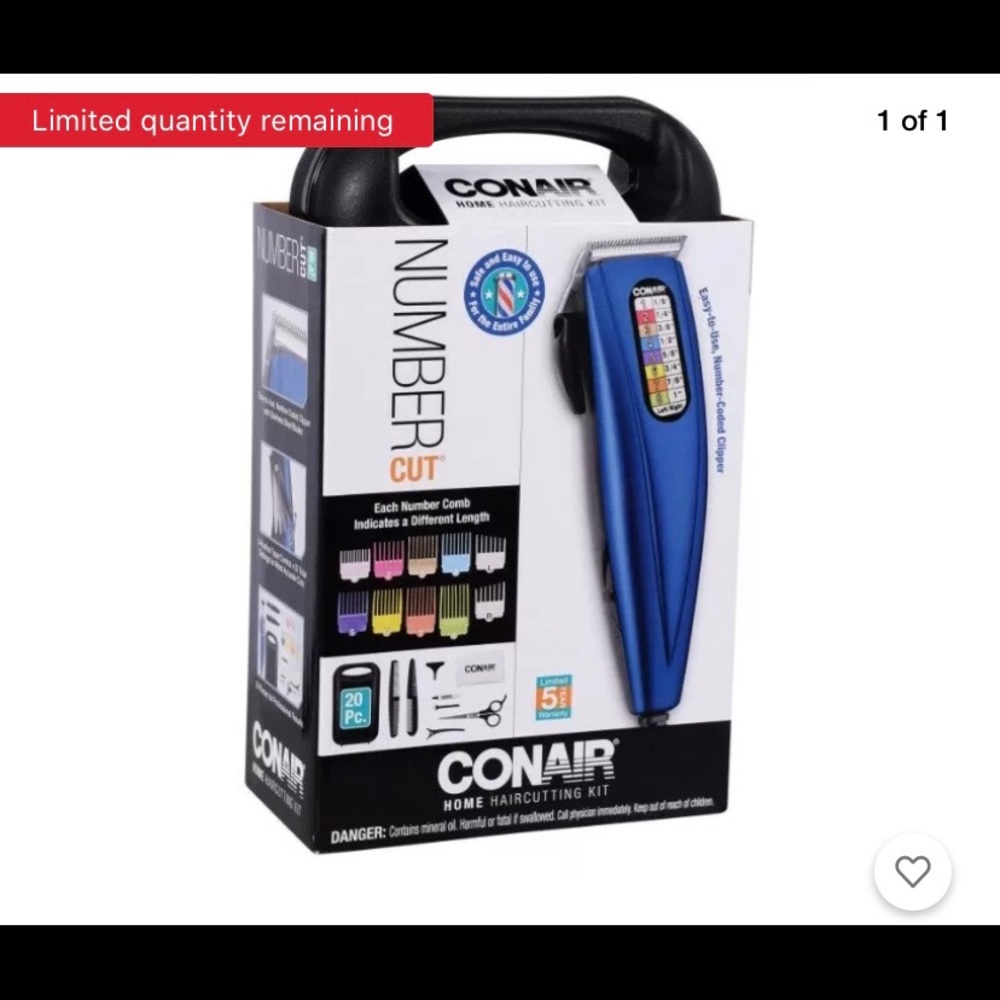 Conair Number Cut 20-piece Haircut Kit 🔥